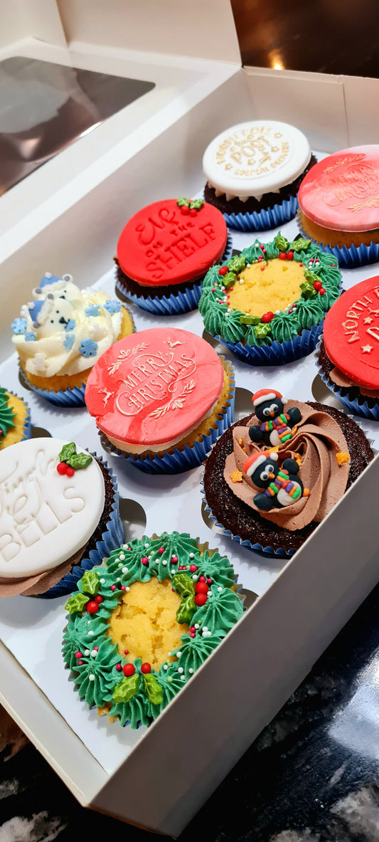 Christmas Themed Cupcakes